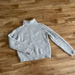 Grey Turtleneck Sweater